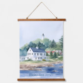 ビューティフルメーンニュージャージーウォーターカラーアート 吊り下げ型タペストリー (正面)