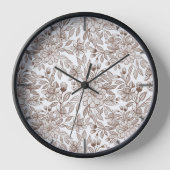 ビューティフルモチャムースヴィンテージフローラ 壁時計 (正面)