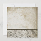 ビューティフルモノグラムアンティーク紙クロチェットレース 招待状 (裏面)