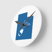 ビューティフルユタ ラウンド壁時計 (傾斜)