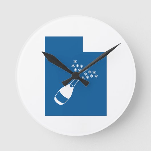 ビューティフルユタ ラウンド壁時計 (正面)