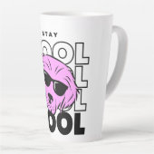 ビューティフルユニークピンクドッグスタイルラテマグ カフェラテマグ (右アングル)