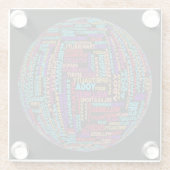 ビューティフルヨガウェルネス&調和グローブ ガラスコースター (裏面)