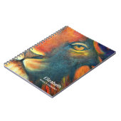 ビューティフルライオンヘッドポートレートリーガル誇りを持ったと ノートブック (左側)