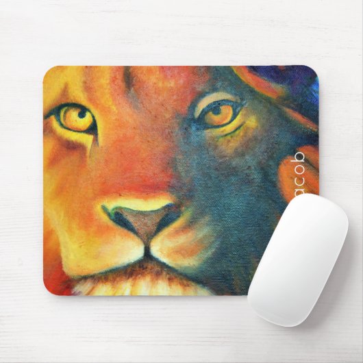 ビューティフルライオンヘッドポートレートリーガル誇りを持ったと マウスパッド (マウス)