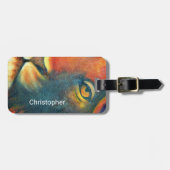 ビューティフルライオンヘッドポートレートリーガル誇りを持ったと ラゲッジタグ (正面横)