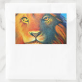 ビューティフルライオンヘッドポートレートリーガル誇りを持ったと 長方形シール (バッグ)