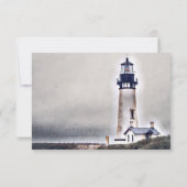 ビューティフルライトハウス航海のビーチ結婚式 出欠カード (裏面)