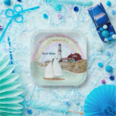 ビューティフルライトハウス ペーパープレート (パーティー)