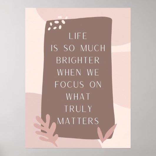 ビューティフルライフ引用文インボホスタイル ポスター (正面)