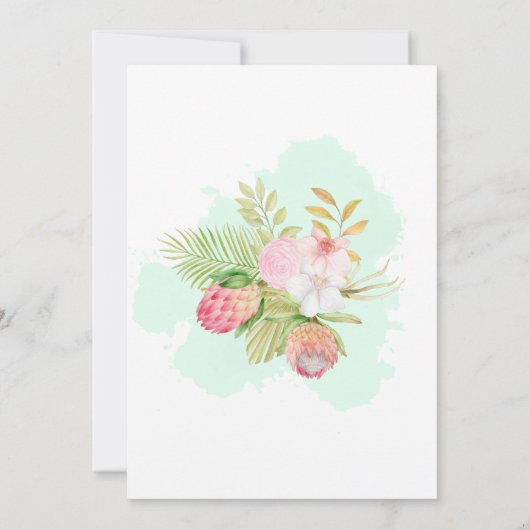 ビューティフルライムグリーンエレガント💚ボホ結婚ーズ 招待状 (裏面)