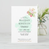ビューティフルライムグリーンエレガント💚ボホ結婚ーズ 招待状 (スタンド正面)