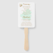 ビューティフルライムグリーン💚ボタニックボホ結婚ズ ハンドファン (裏面)