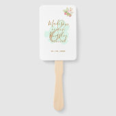 ビューティフルライムグリーン💚ボタニックボホ結婚ズ ハンドファン (正面)