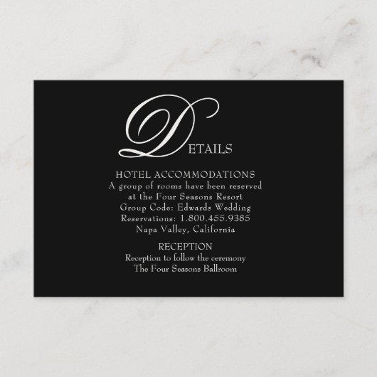 ビューティフルライ結婚ッシュ詳細カード エンクロージャーカード (正面)