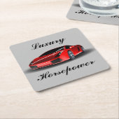 ビューティフルラグジュアリースポーツカーコースターセット スクエアペーパーコースター (アングル)