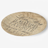 ビューティフルラブストーリ素朴ーバーンウッド結婚ズ ペーパープレート (アングル)