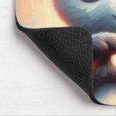 ビューティフルラブハートパンダ マウスパッド (コーナー)