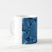 ビューティフルラブリーイリジングブルー万華鏡のように千変万化するパターンアート コーヒーマグカップ (正面左)