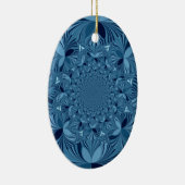 ビューティフルラブリーイリジングブルー万華鏡のように千変万化するパターンアート セラミックオーナメント (右)