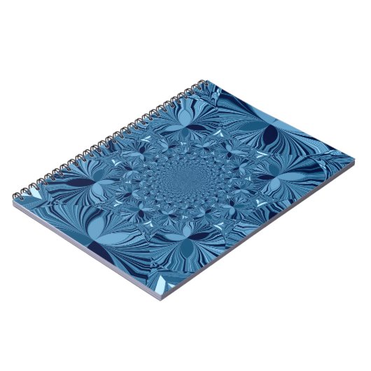 ビューティフルラブリーイリジングブルー万華鏡のように千変万化するパターンアート ノートブック (左側)