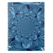 ビューティフルラブリーイリジングブルー万華鏡のように千変万化するパターンアート ノートブック (正面)