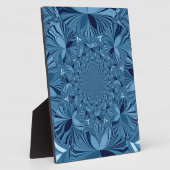 ビューティフルラブリーイリジングブルー万華鏡のように千変万化するパターンアート フォトプラーク (側面)