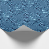 ビューティフルラブリーイリジングブルー万華鏡のように千変万化するパターンアート ラッピングペーパー (角)