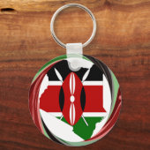 ビューティフルラブリーケニアワールウィンドマップデザイン キーホルダー (正面)