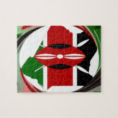 ビューティフルラブリーケニアワールウィンドマップデザイン ジグソーパズル (横)