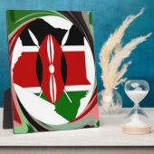 ビューティフルラブリーケニアワールウィンドマップデザイン フォトプラーク (側面)