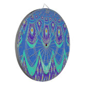 ビューティフルラブリーシアンブルーろうけつ染めプリントベクトルアート ダーツボード (正面左)