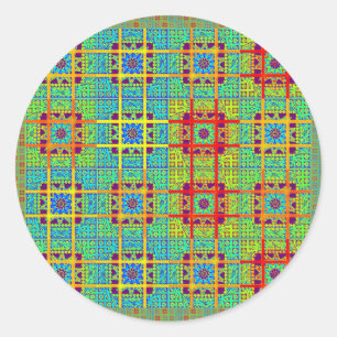 ビューティフルラブリーマヤ族プリントベクトルデザイン ラウンドシール