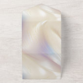 ビューティフルラベンダーアイボリーパール結婚ズ オールインワン招待状 (外側)