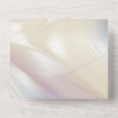 ビューティフルラベンダーアイボリーパール結婚ズ オールインワン招待状 (裏面)