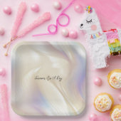 ビューティフルラベンダーアイボリーパール結婚ズ ペーパープレート (パーティー)