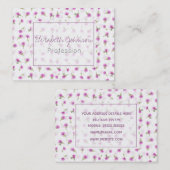 ビューティフルラベンダーパープルデイジーフラワーデザイン 名刺 (正面/裏面)