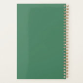 ビューティフルラベンダー&グリーンレトロスタイル宇宙女性 プランナー手帳 (裏面)