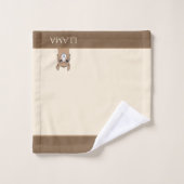 ビューティフルラマオンベージュ&ブラウン バスタオルセット (ウォッシュタオル)