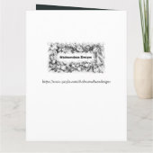 ビューティフルラムザンムバラクゴールデン&ブルータイポグラフィ カード (裏面)