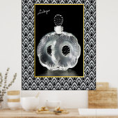 ビューティフルラリクヴィンテージ香水ボトル ポスター (キッチン)