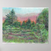 ビューティフルランドスケープアートツリーズアートプリント ポスター (正面)