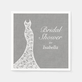 ビューティフルリネンブライダルシャワーナフキン スタンダードカクテルナプキン