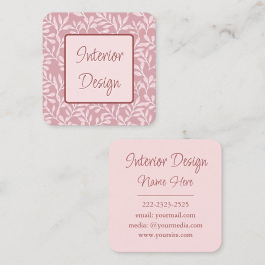 ビューティフルリーフベイデザイン スクエア名刺 (正面/裏面)