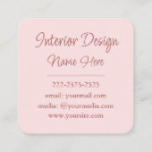 ビューティフルリーフベイデザイン スクエア名刺 (裏面)