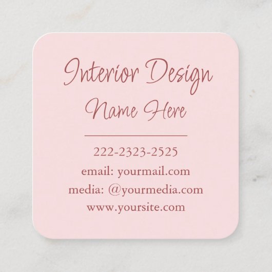 ビューティフルリーフベイデザイン スクエア名刺 (裏面)