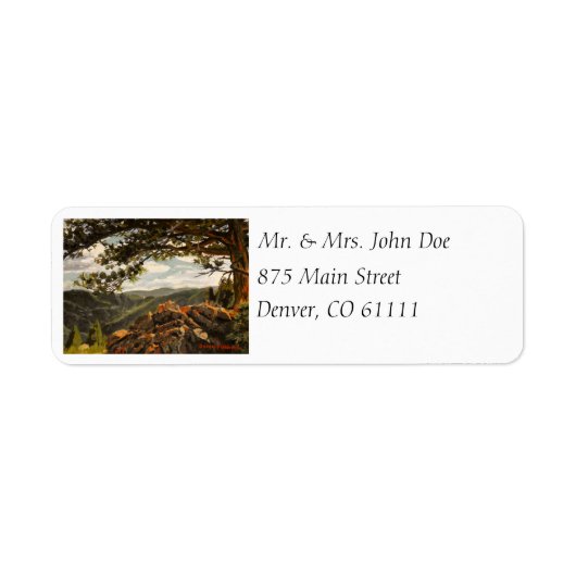 ビューティフルルックアウトマウンテンコロラドランドスケープ ラベル (正面)