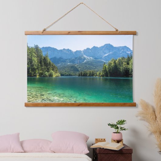 ビューティフルレイクエイブゼバイエルアルプスドイツ 吊り下げ型タペストリー (寝室)