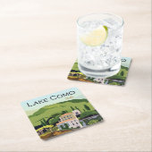 ビューティフルレイクコモイタリア スクエアペーパーコースター (インサイチュ)