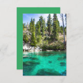 ビューティフルレイクタホーグリーテパーソナライズされたィングカード サンキューカード (正面/裏面)